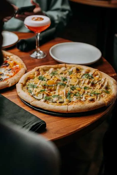 Pizza and cocktails